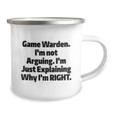 Funny Game Warden Mugs Gifts from Friends, Christmas Unique Gifts for Game Wardens, Camping Mug with Humorous Quote - Image 2